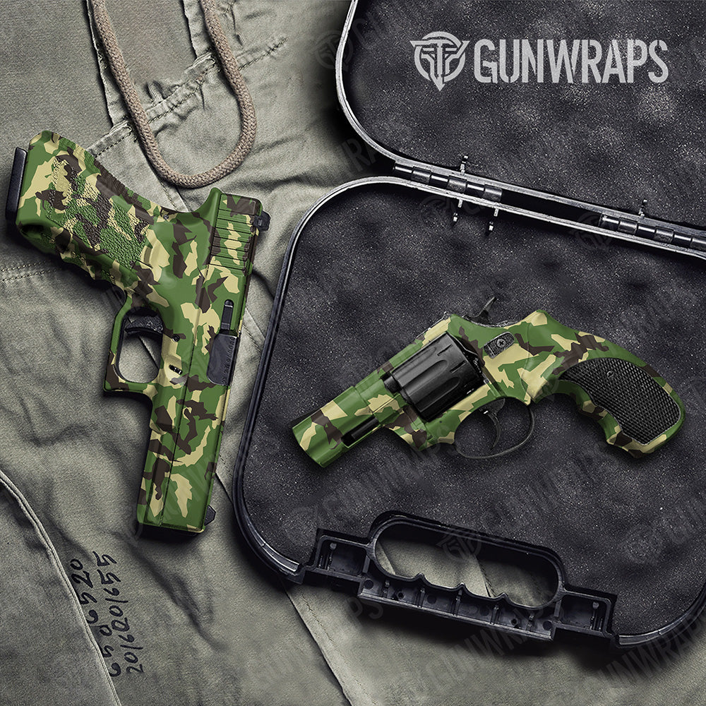 Handgun Erratic Jungle Camo Gun Skin Vinyl Wrap