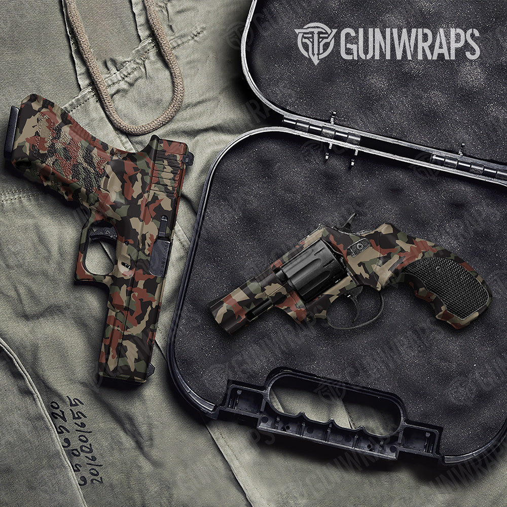 Handgun Erratic Militant Copper Camo Gun Skin Vinyl Wrap