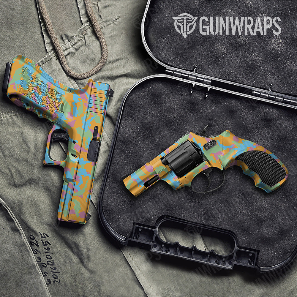 Handgun Erratic Sherbert Camo Gun Skin Vinyl Wrap