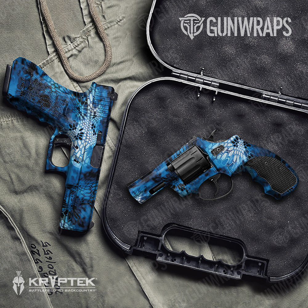 Handgun Kryptek Blue Lightning Camo Gun Skin Vinyl Wrap