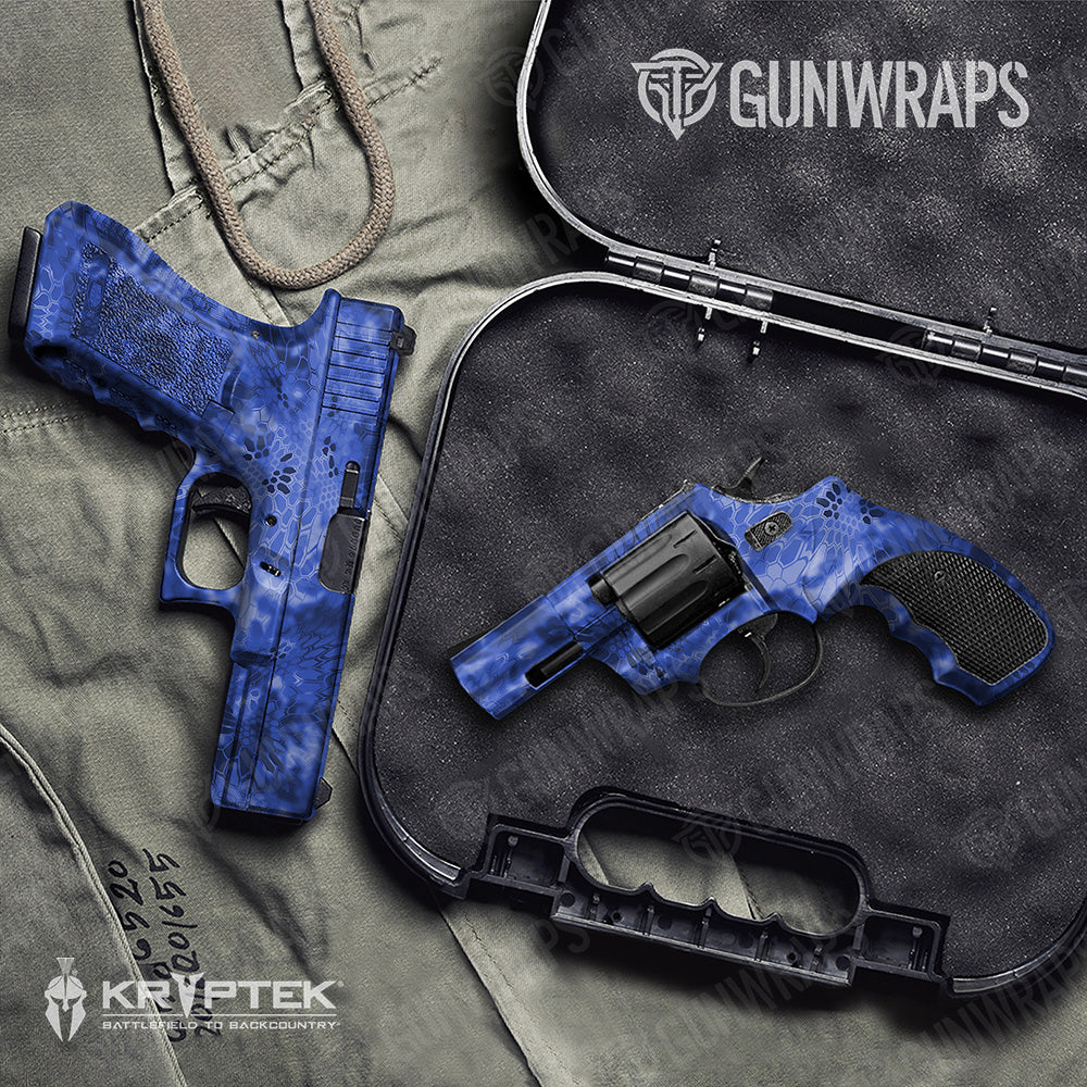 Handgun Kryptek Blue Camo Gun Skin Vinyl Wrap