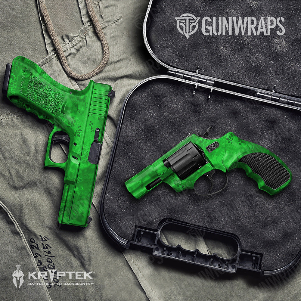 Handgun Kryptek Green Camo Gun Skin Vinyl Wrap