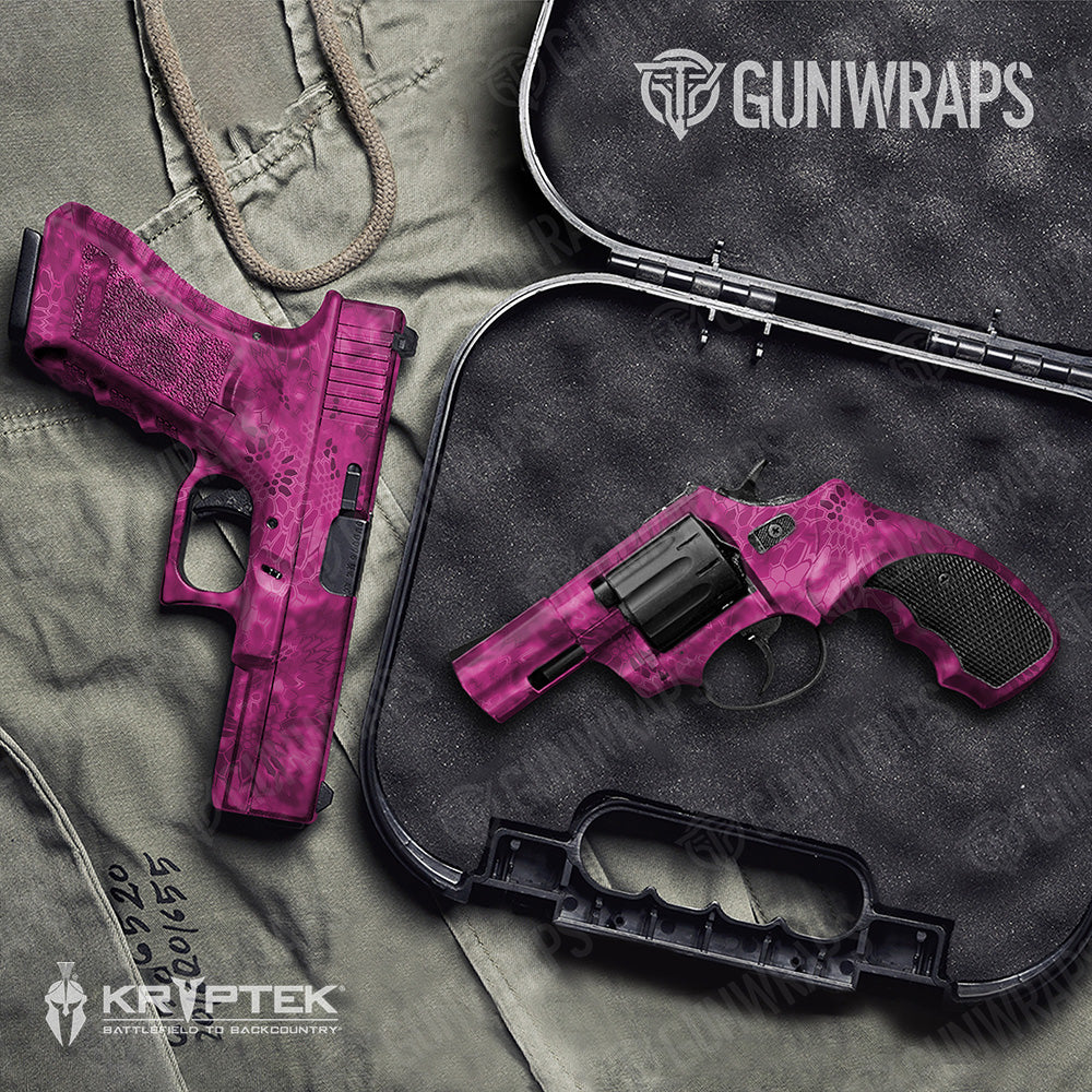 Handgun Kryptek Magenta Camo Gun Skin Vinyl Wrap