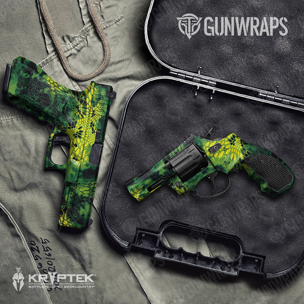 Handgun Kryptek Toxic Waste Camo Gun Skin Vinyl Wrap