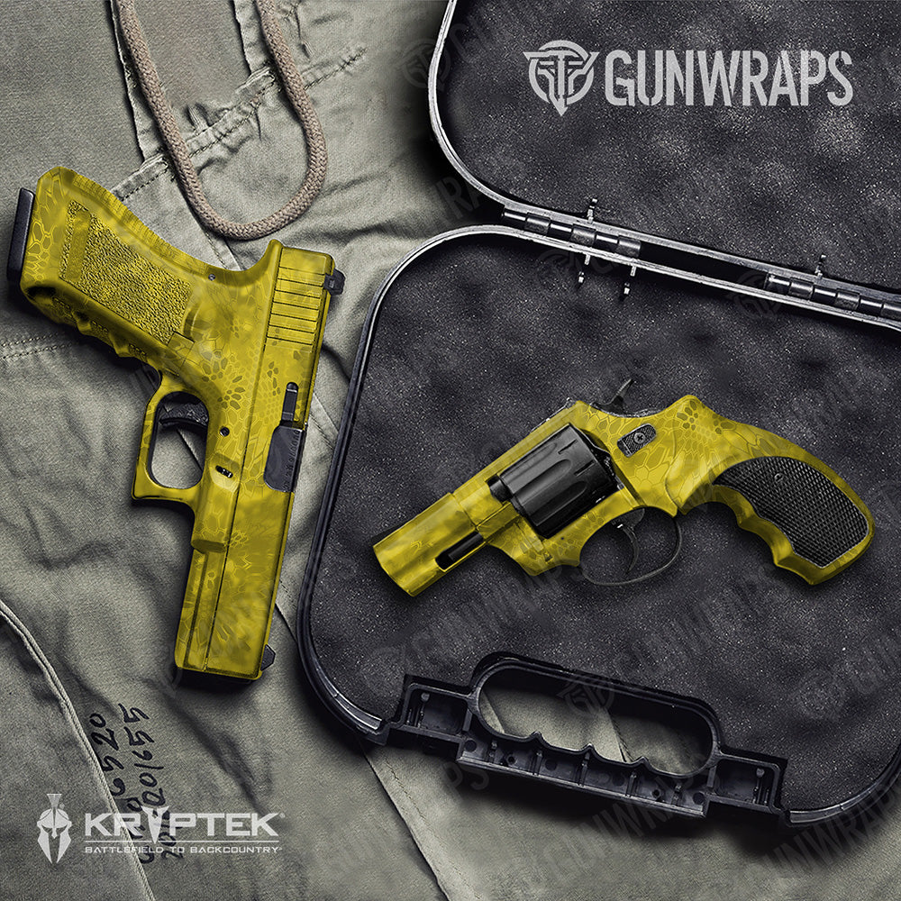 Handgun Kryptek Yellow Camo Gun Skin Vinyl Wrap