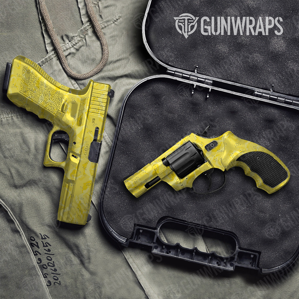 Handgun Battle Storm Elite Yellow Camo Gun Skin Vinyl Wrap