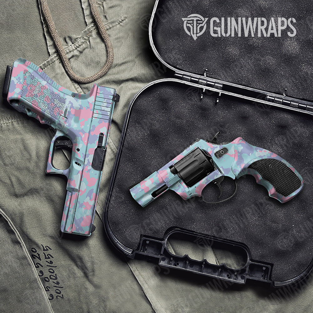 Handgun Cumulus Cotton Candy Camo Gun Skin Vinyl Wrap