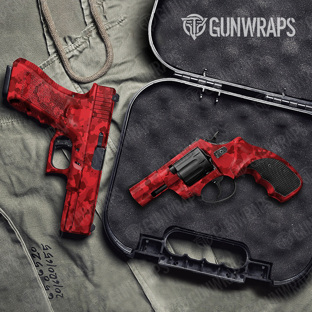 Handgun Cumulus Elite Red Camo Gun Skin Vinyl Wrap