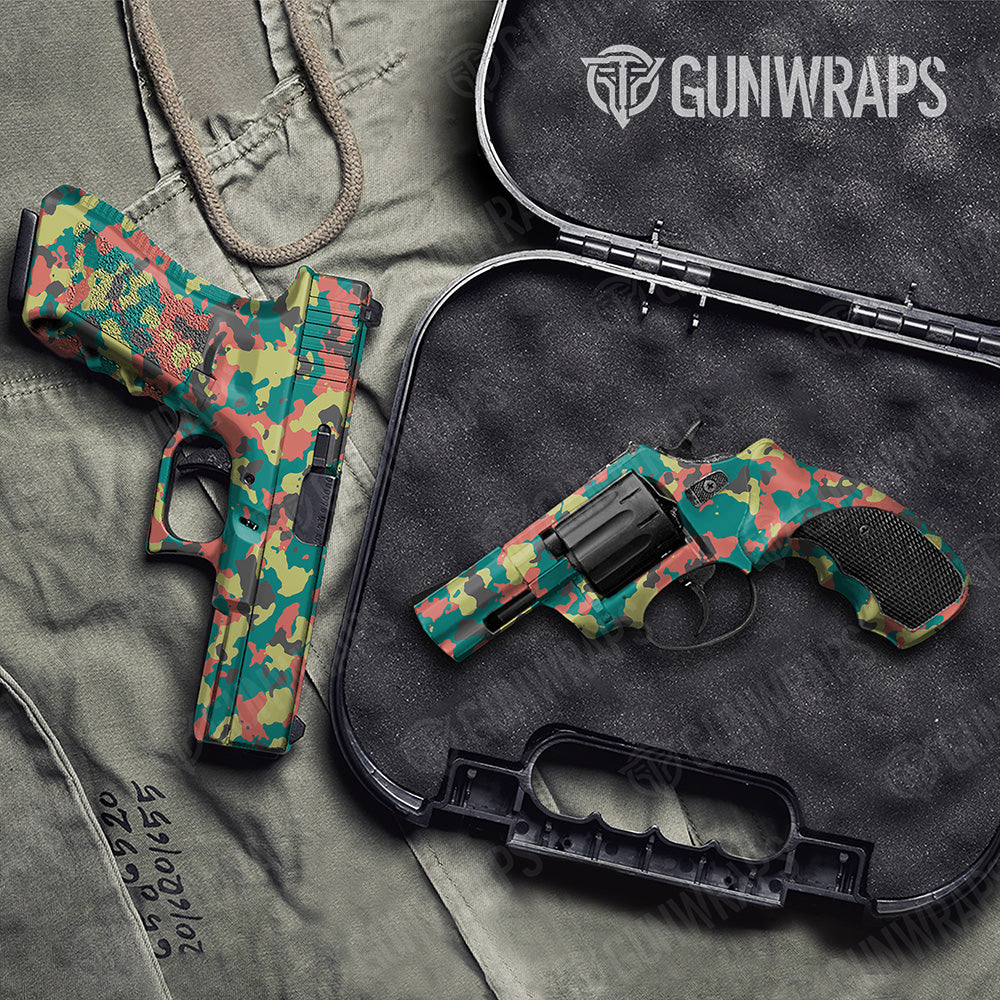 Handgun Cumulus Fiesta Camo Gun Skin Vinyl Wrap