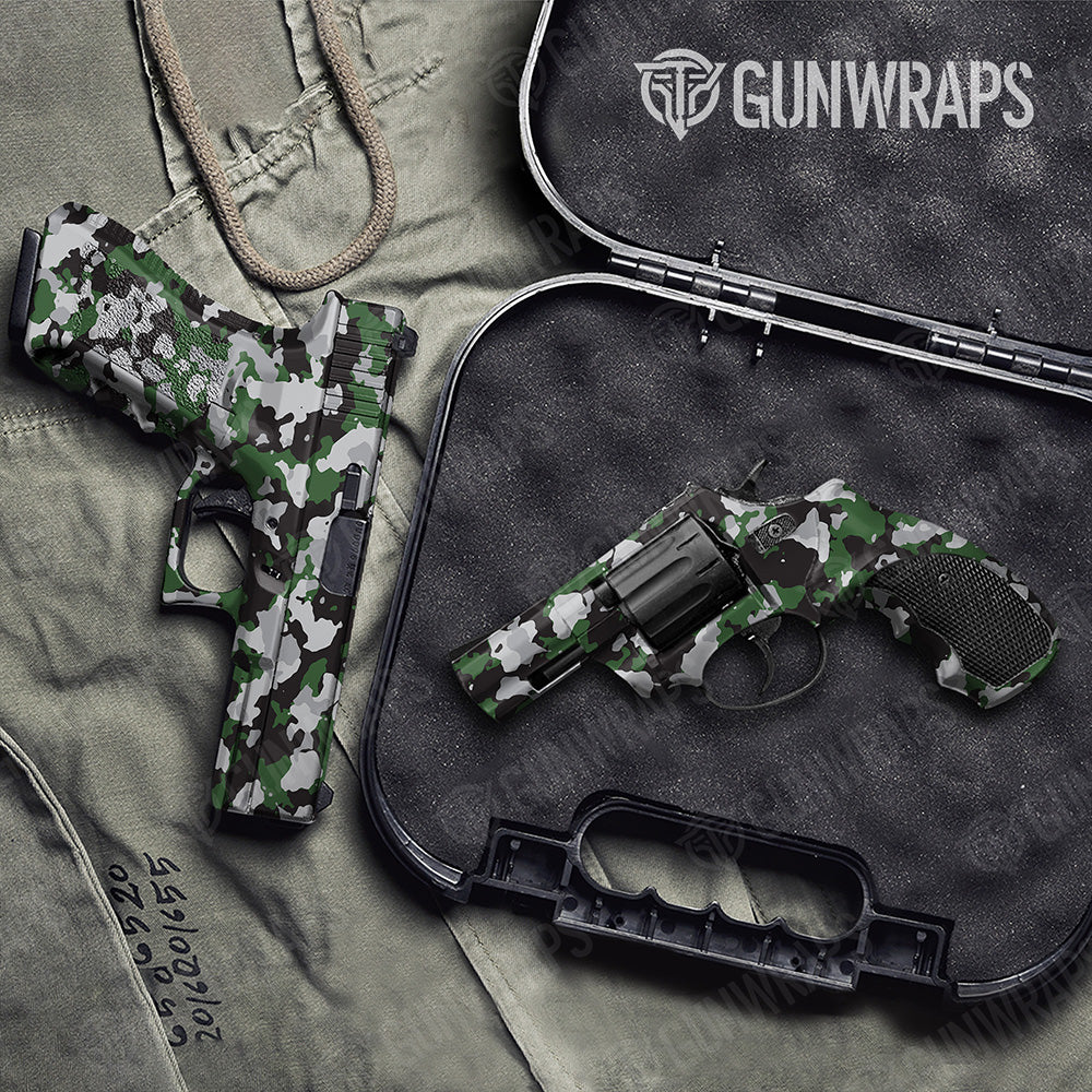 Handgun Cumulus Green Tiger Camo Gun Skin Vinyl Wrap