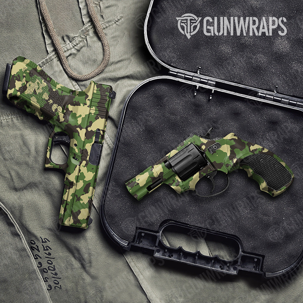 Handgun Cumulus Jungle Camo Gun Skin Vinyl Wrap