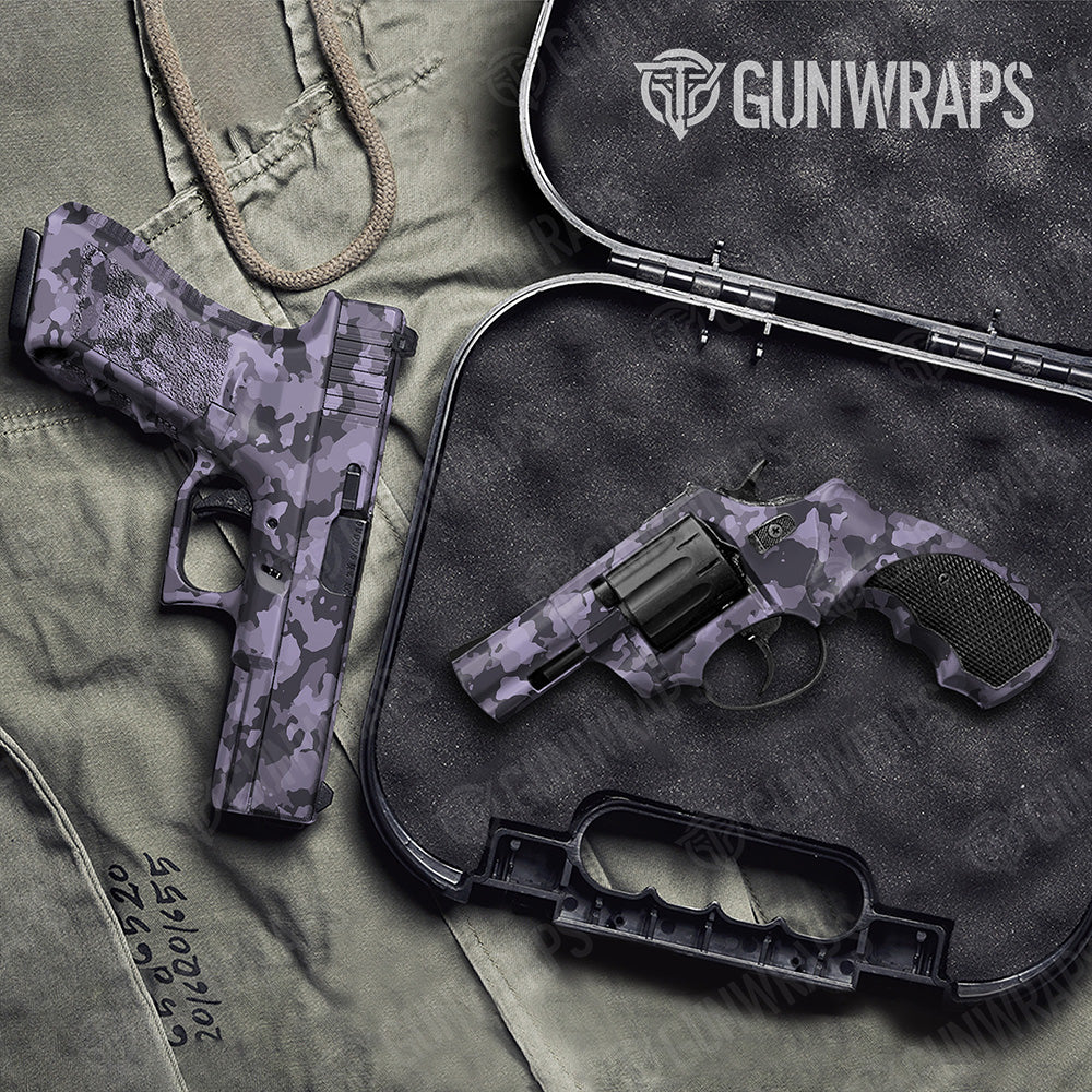 Handgun Cumulus Lilac Camo Gun Skin Vinyl Wrap