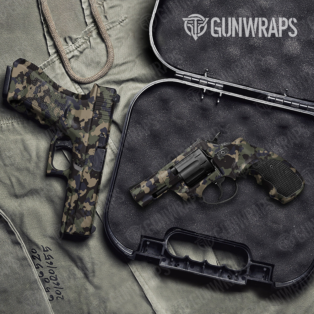 Handgun Cumulus Militant Blue Camo Gun Skin Vinyl Wrap