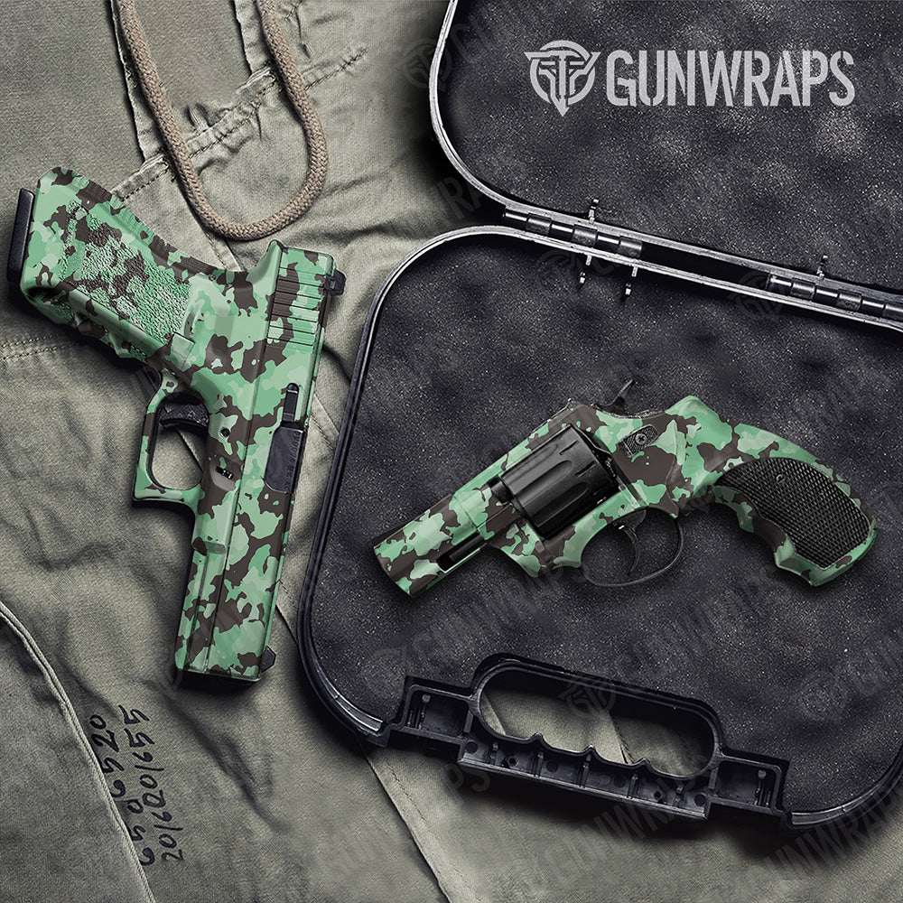 Handgun Cumulus Mint Chocolate Chip Camo Gun Skin Vinyl Wrap