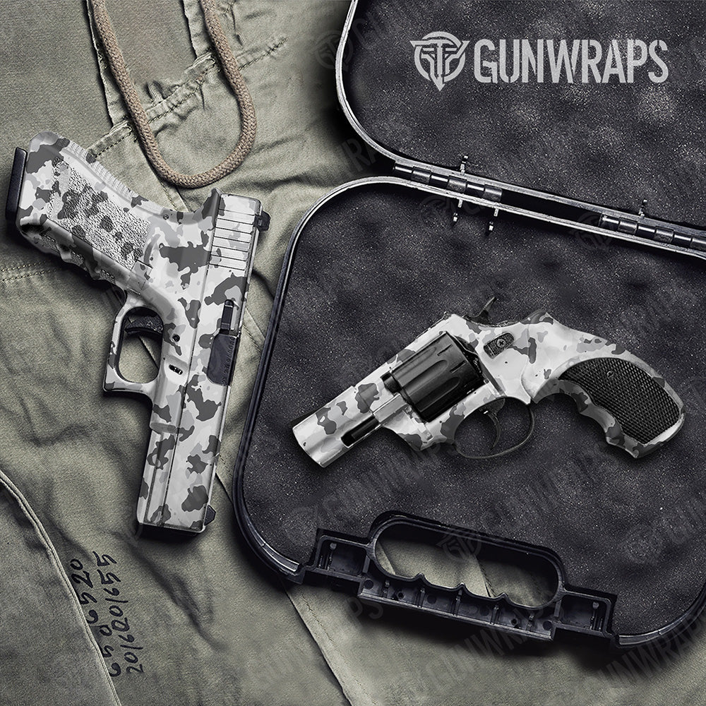 Handgun Cumulus Snow Camo Gun Skin Vinyl Wrap