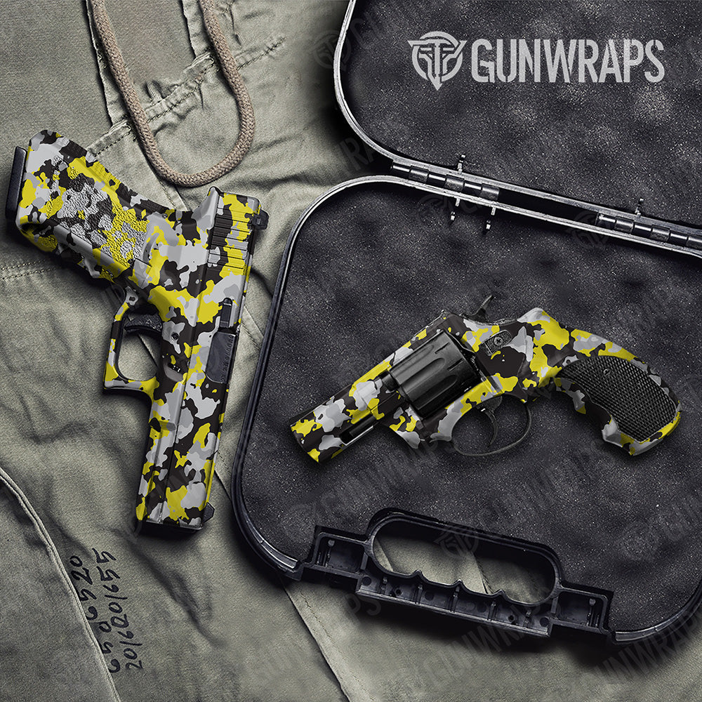 Handgun Cumulus Yellow Tiger Camo Gun Skin Vinyl Wrap