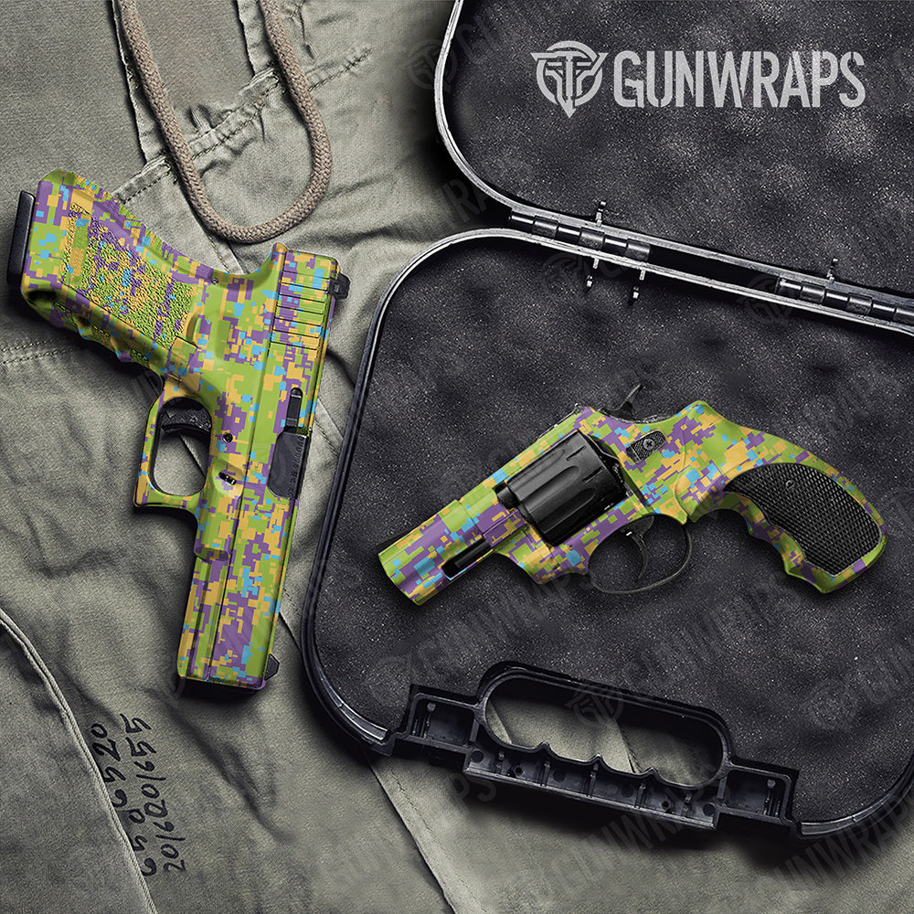 Handgun Digital Carnival Camo Gun Skin Vinyl Wrap