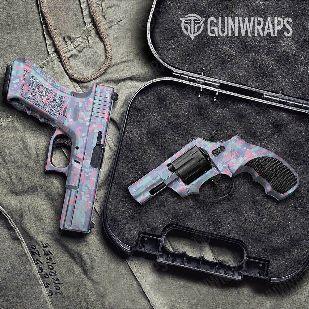 Handgun Digital Cotton Candy Camo Gun Skin Vinyl Wrap