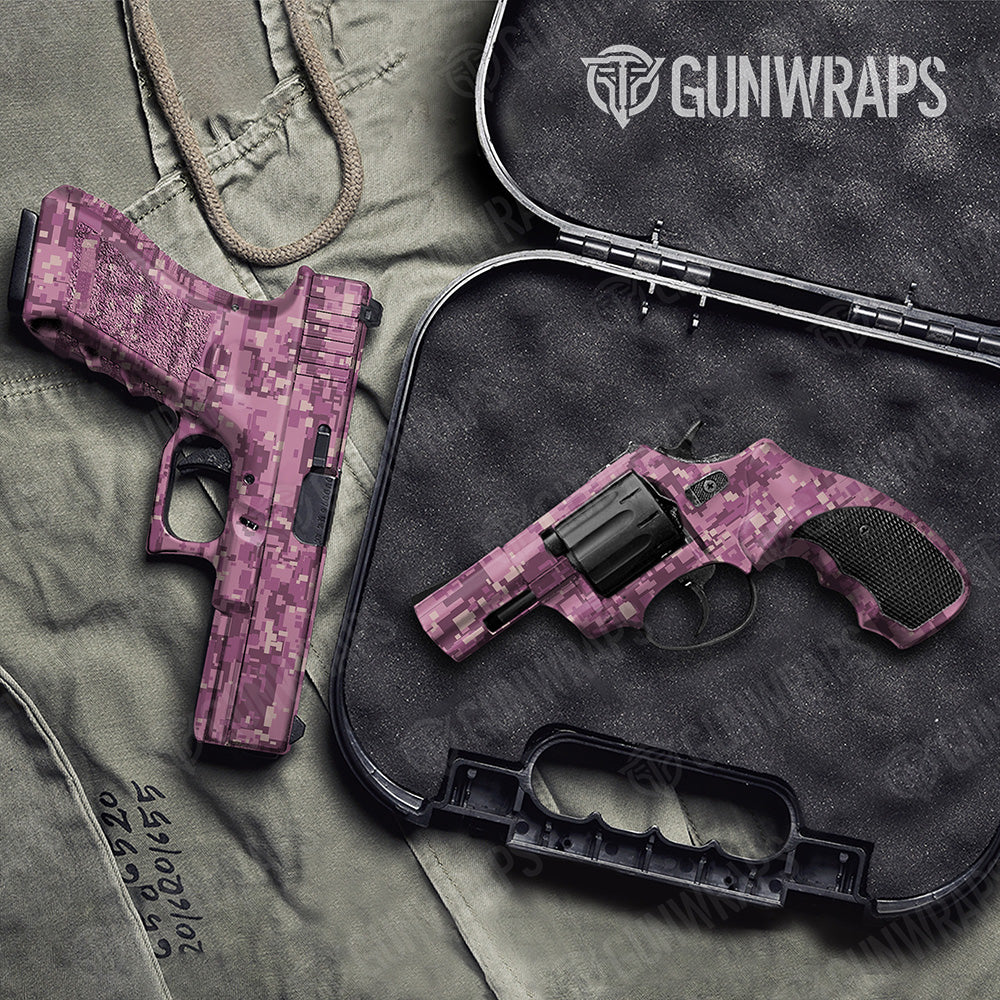 Handgun Digital Floral Camo Gun Skin Vinyl Wrap