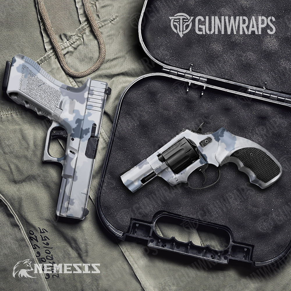 Handgun Nemesis Snow Tundra Camo Gun Skin Vinyl Wrap