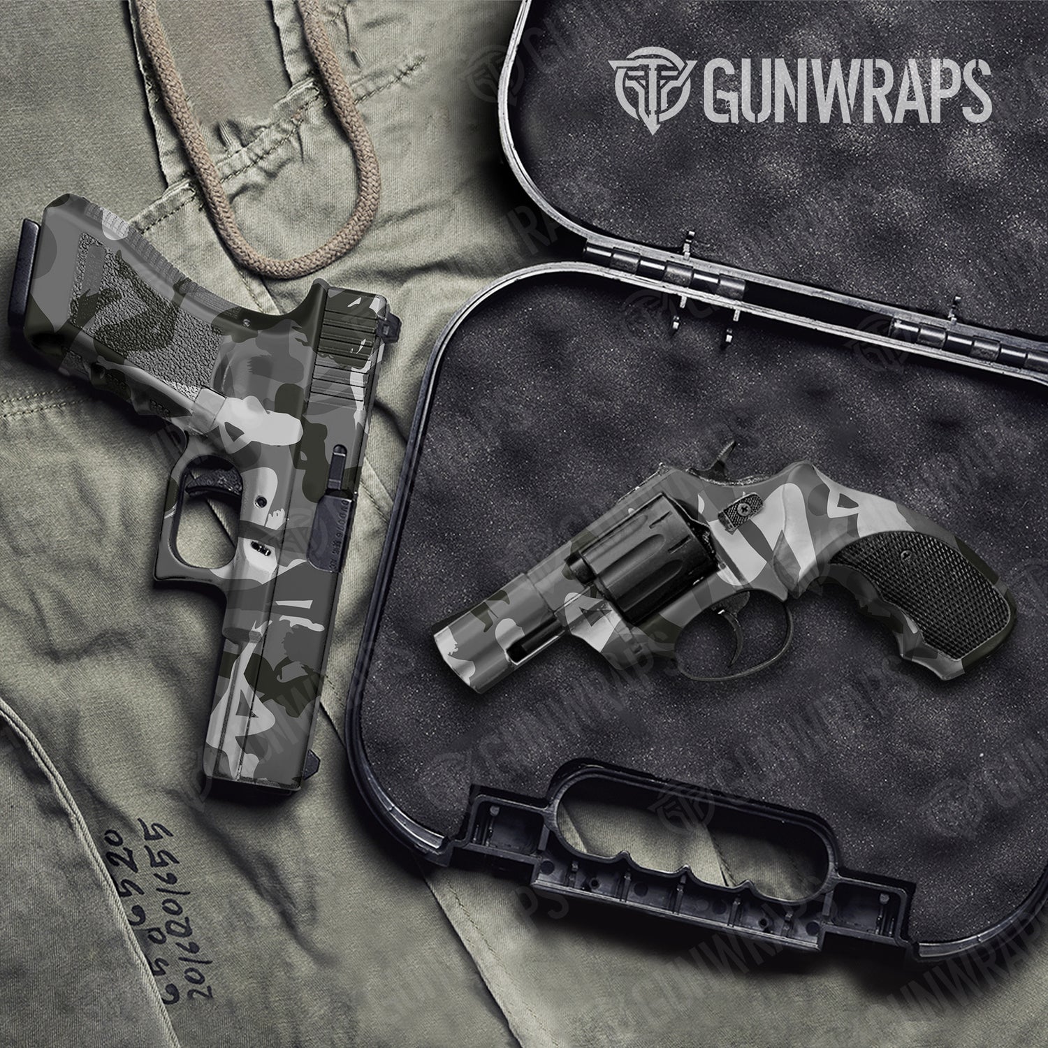 Handgun Silhouette More Seductive Urban Camo Gun Skin Vinyl Wrap