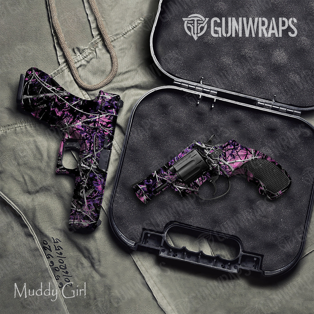 Handgun Muddy Girl Original Camo Gun Skin Vinyl Wrap