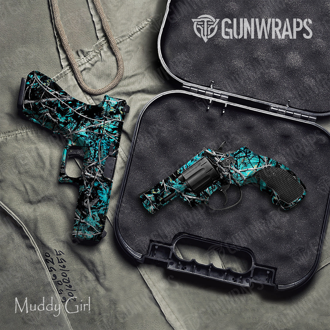 Handgun Muddy Girl Serenity Camo Gun Skin Vinyl Wrap