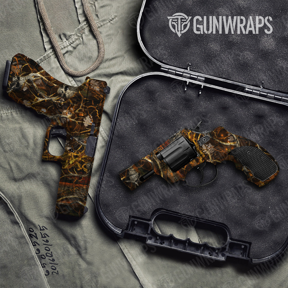 Handgun Nature Burning Voodoo Camo Gun Skin Vinyl Wrap