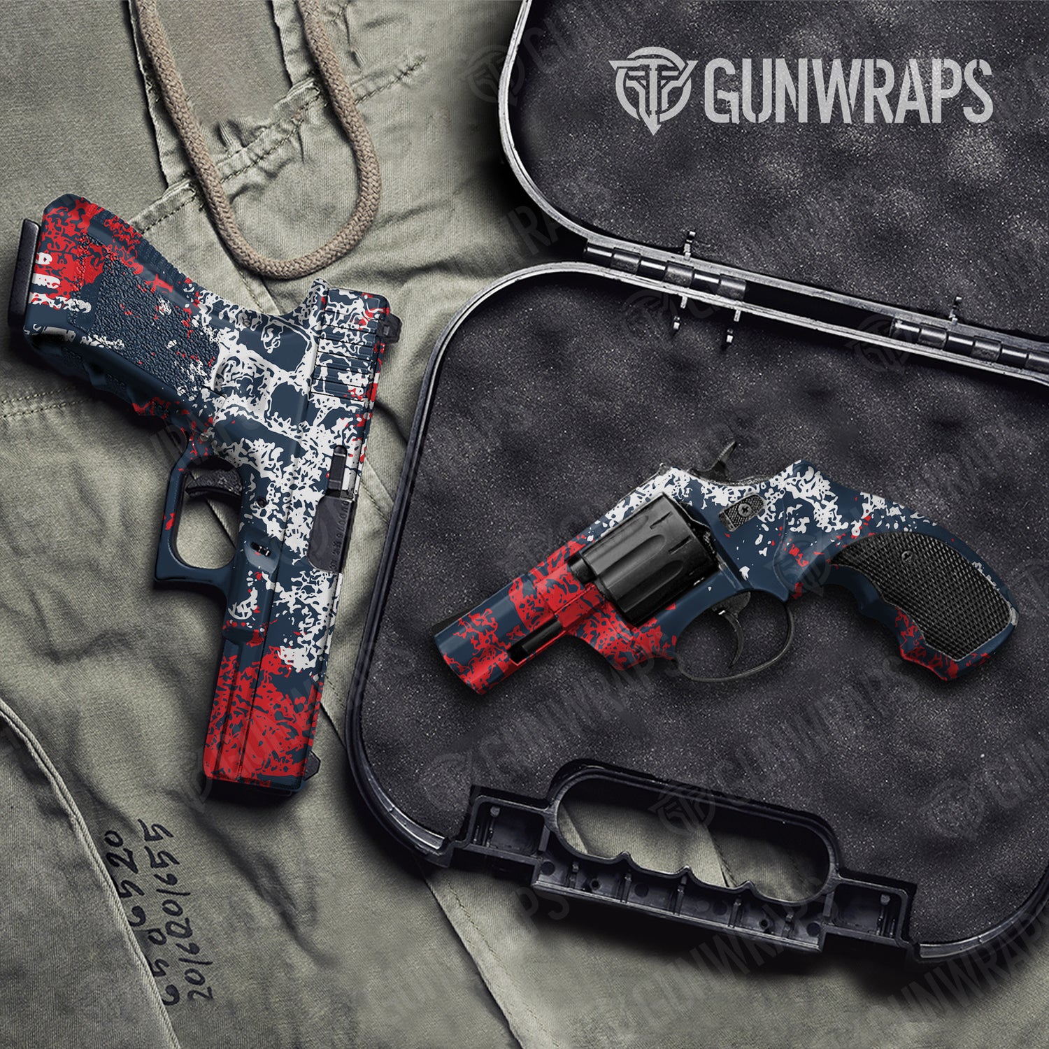 Handgun Pasted America Camo Gun Skin Vinyl Wrap