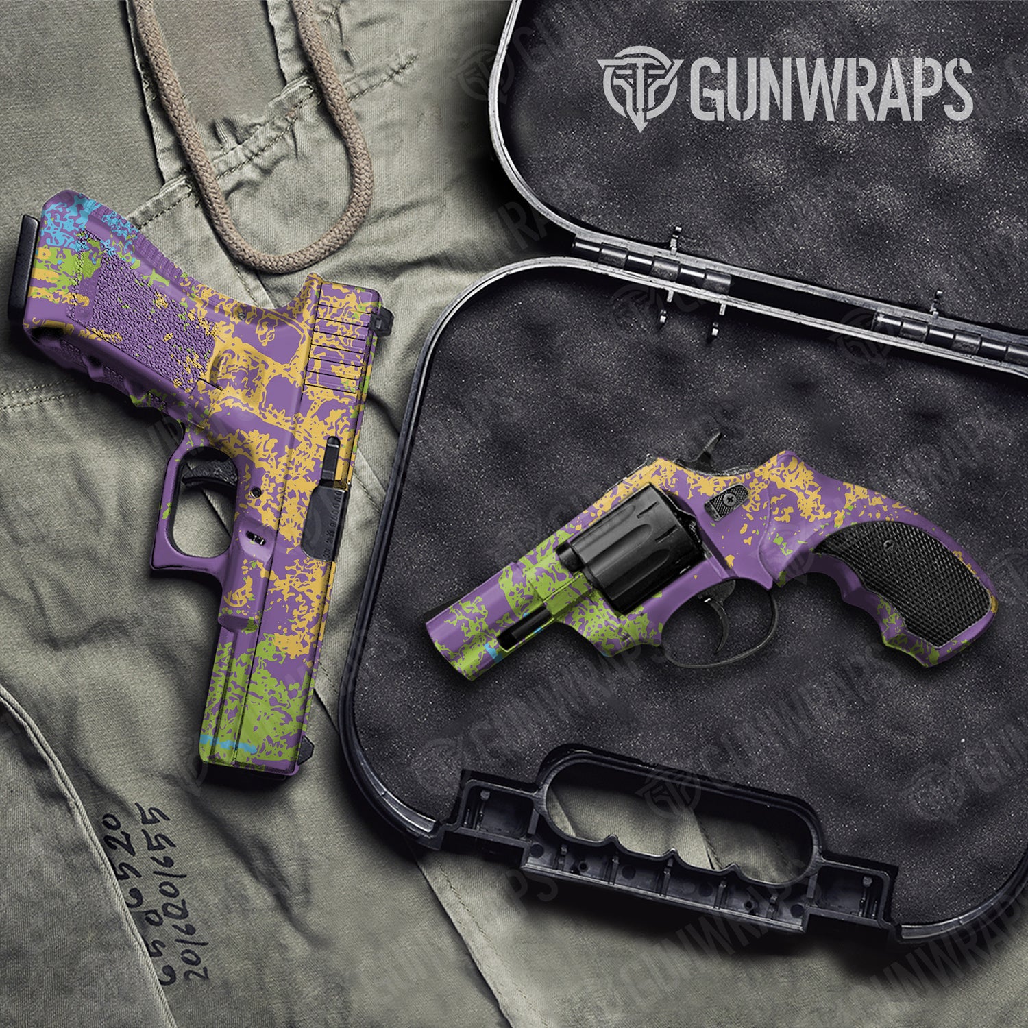 Handgun Pasted Carnival Camo Gun Skin Vinyl Wrap