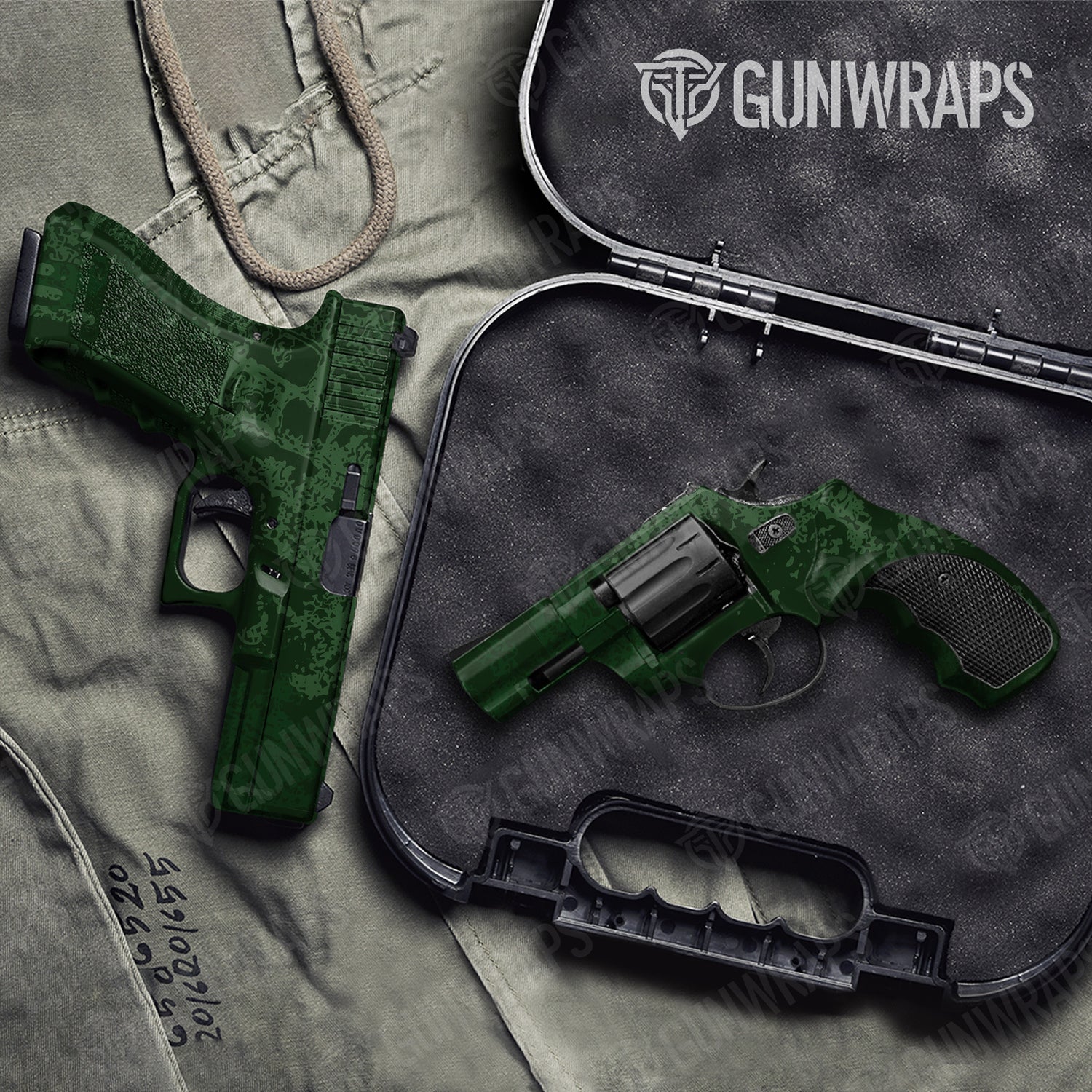 Handgun Pasted Elite Green Camo Gun Skin Vinyl Wrap