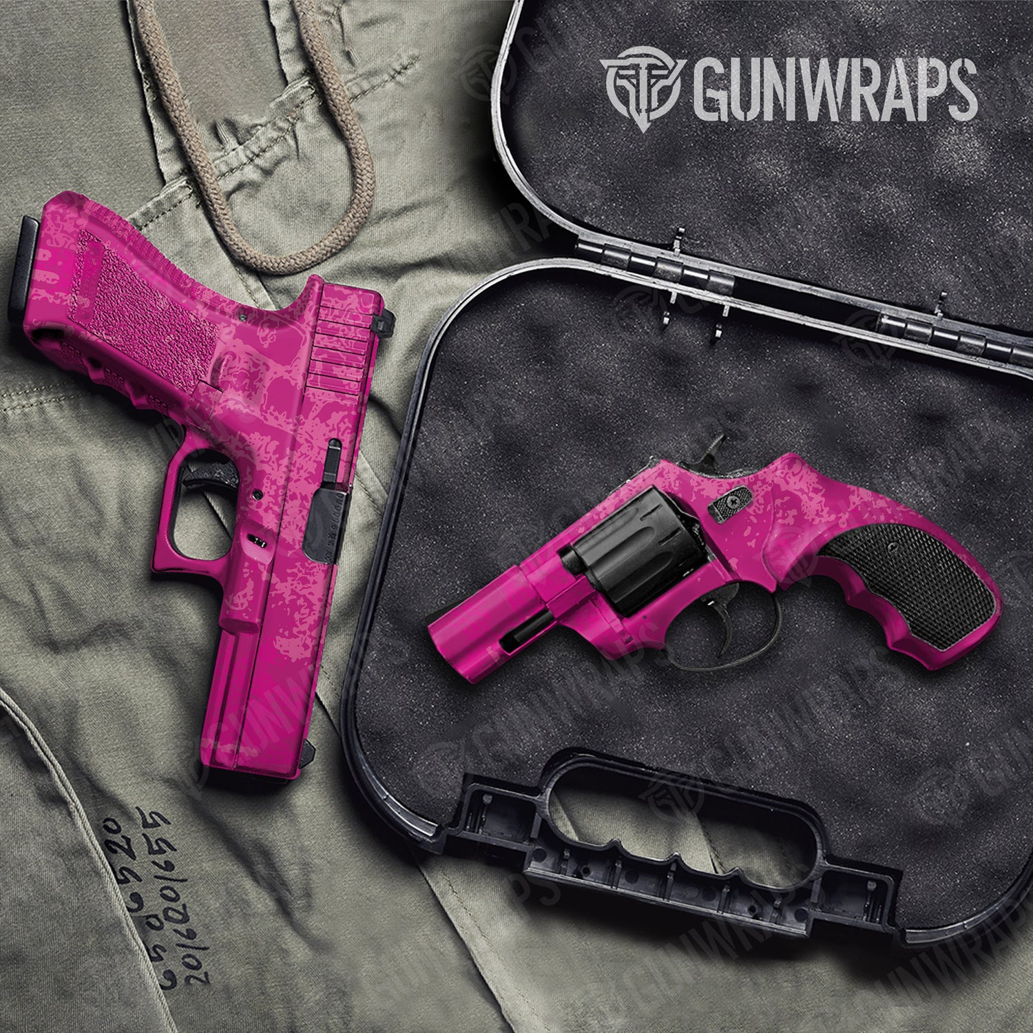 Handgun Pasted Elite Magenta Camo Gun Skin Vinyl Wrap