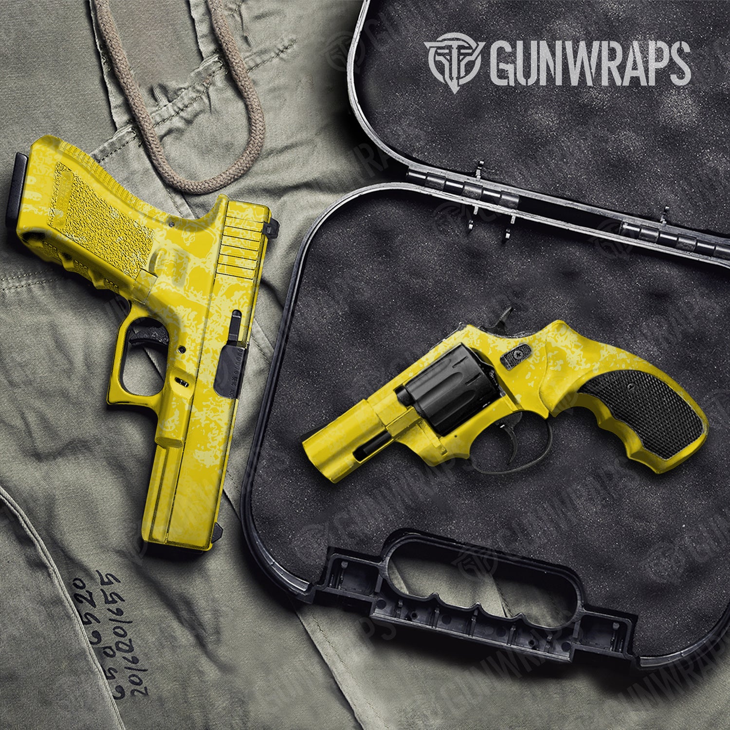 Handgun Pasted Elite Yellow Camo Gun Skin Vinyl Wrap