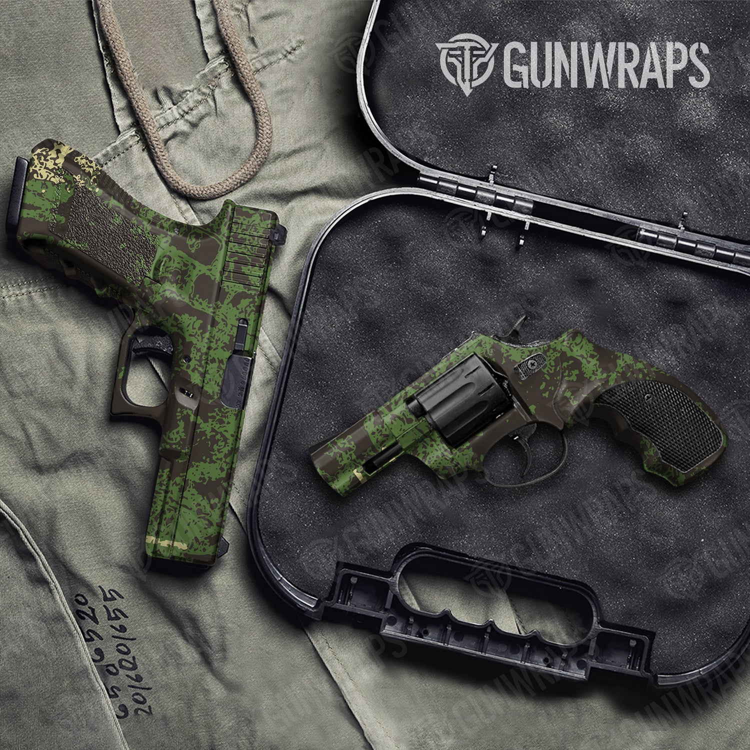 Handgun Pasted Jungle Camo Gun Skin Vinyl Wrap