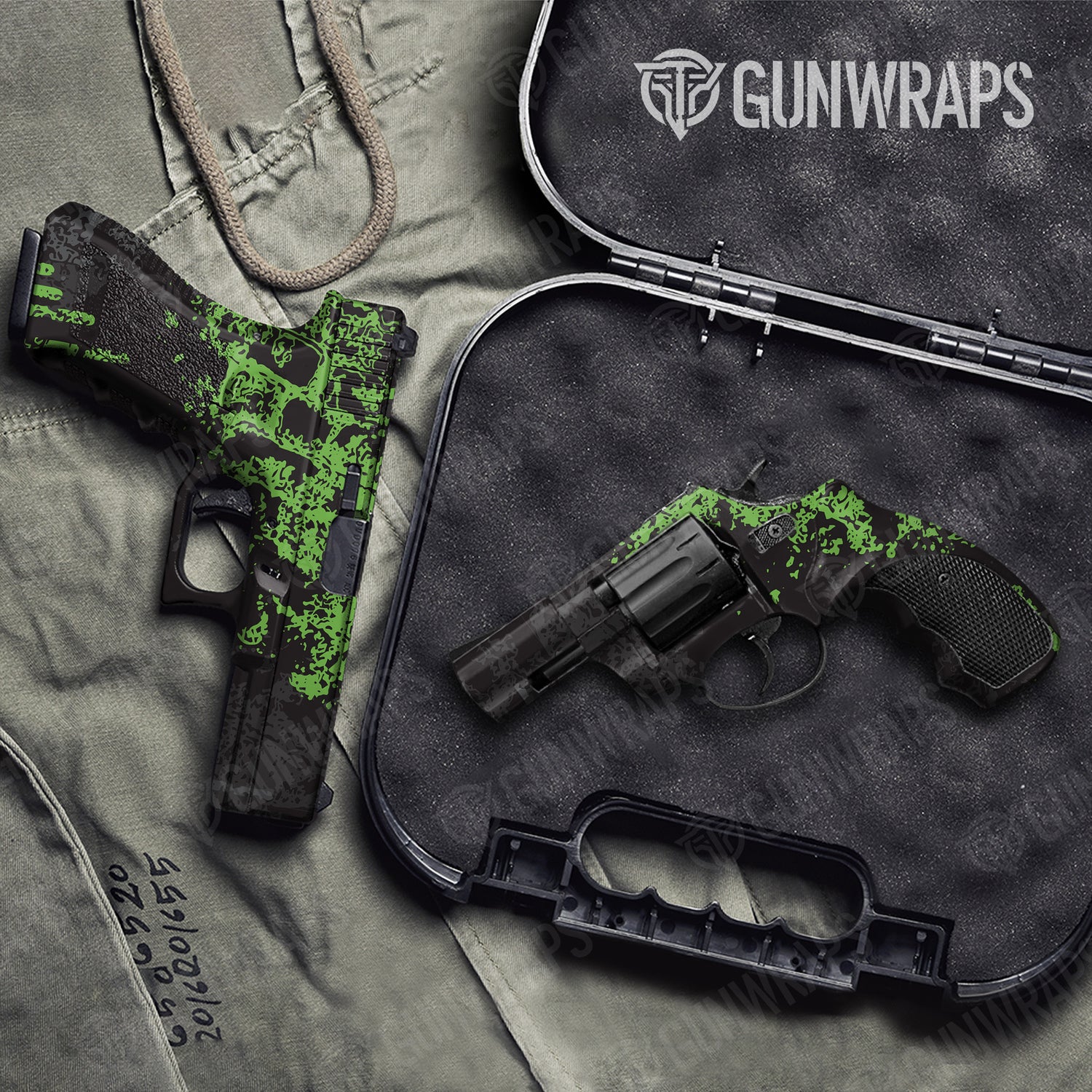 Handgun Pasted Metro Green Camo Gun Skin Vinyl Wrap