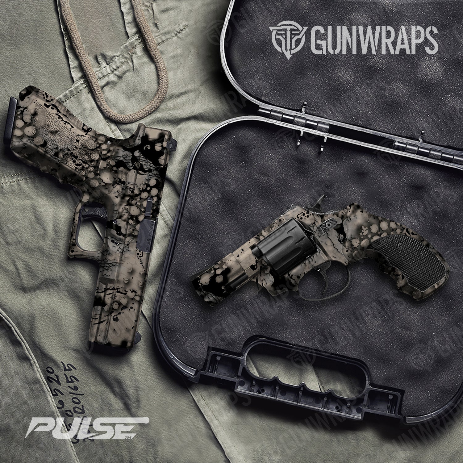 Handgun Pulse Apocalyptic Camo Gun Skin Vinyl Wrap