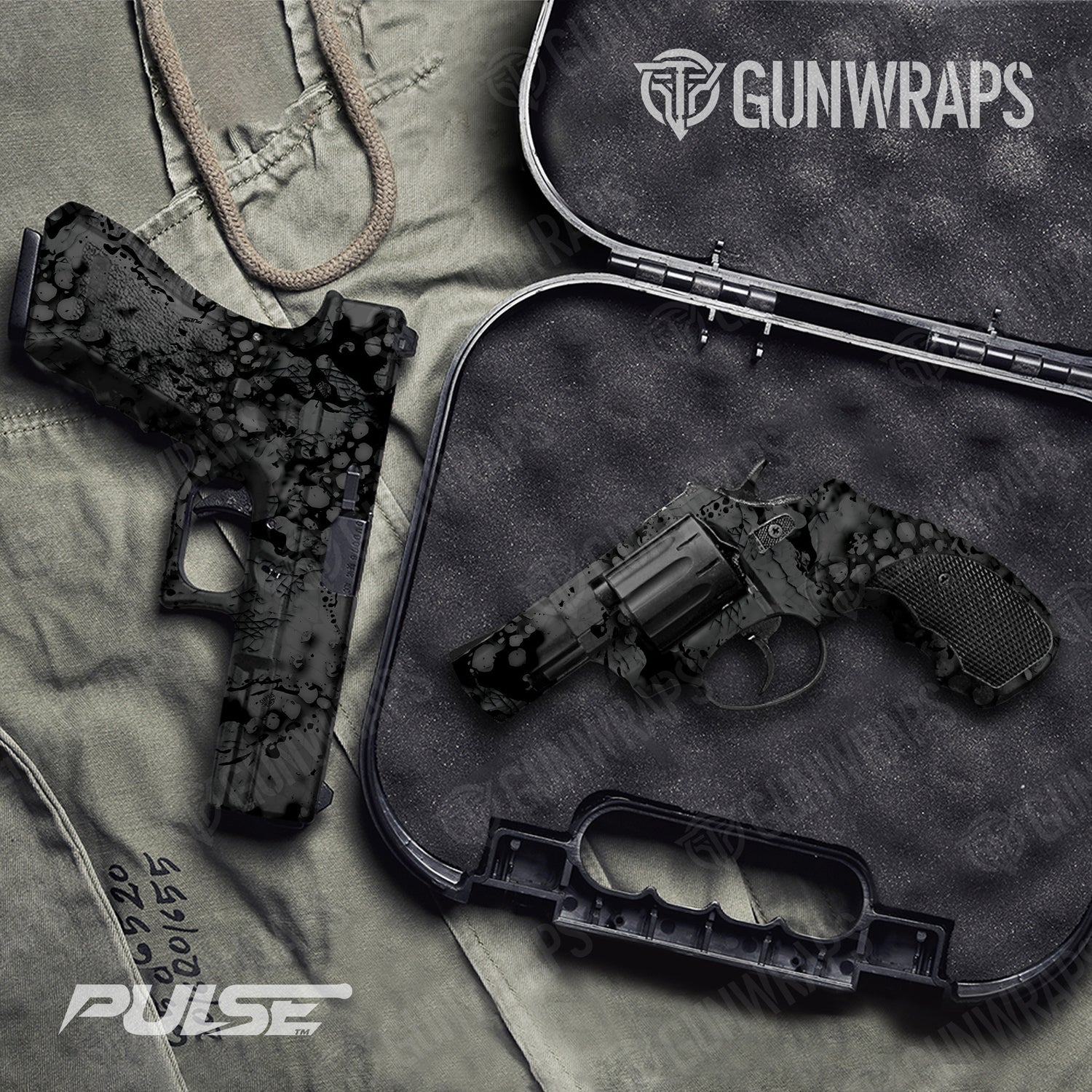 Handgun Pulse Midnight Camo Gun Skin Vinyl Wrap