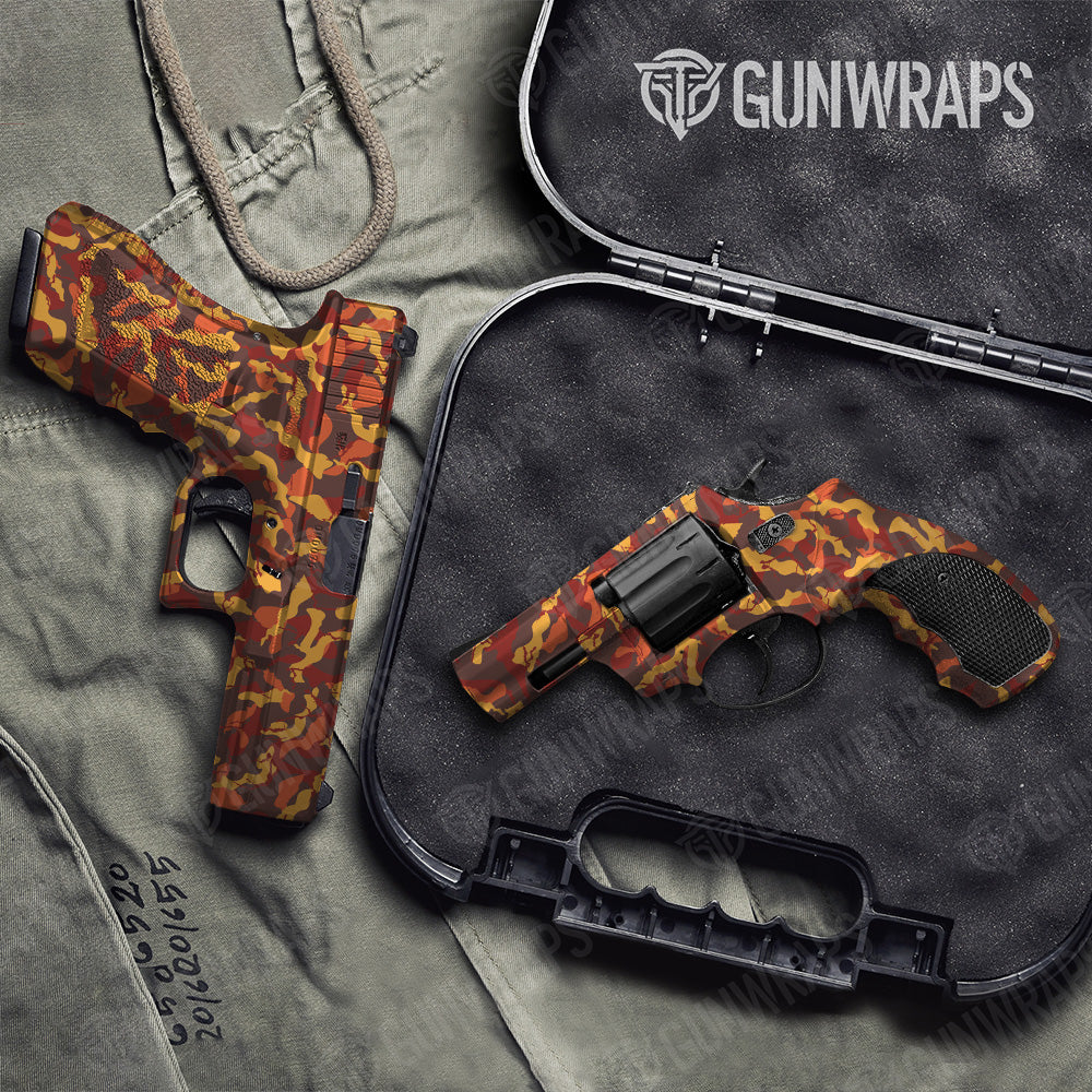 Handgun Ragged Autumn Camo Gun Skin Vinyl Wrap