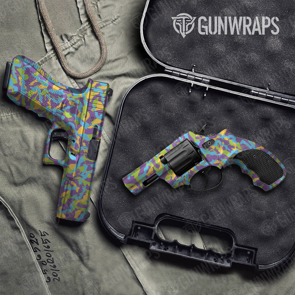 Handgun Ragged Carnival Camo Gun Skin Vinyl Wrap