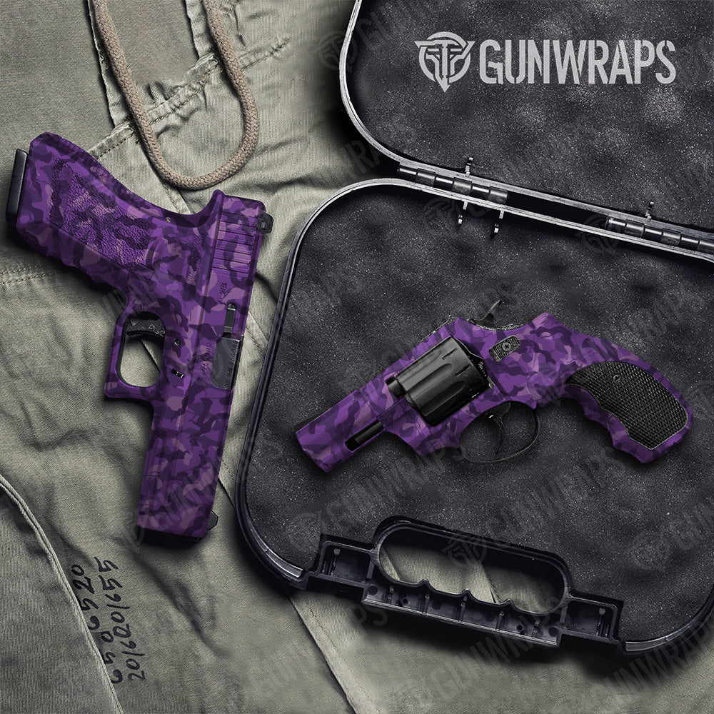 Handgun Ragged Elite Purple Camo Gun Skin Vinyl Wrap