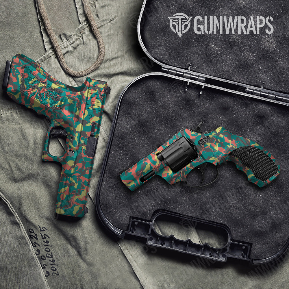 Handgun Ragged Fiesta Camo Gun Skin Vinyl Wrap