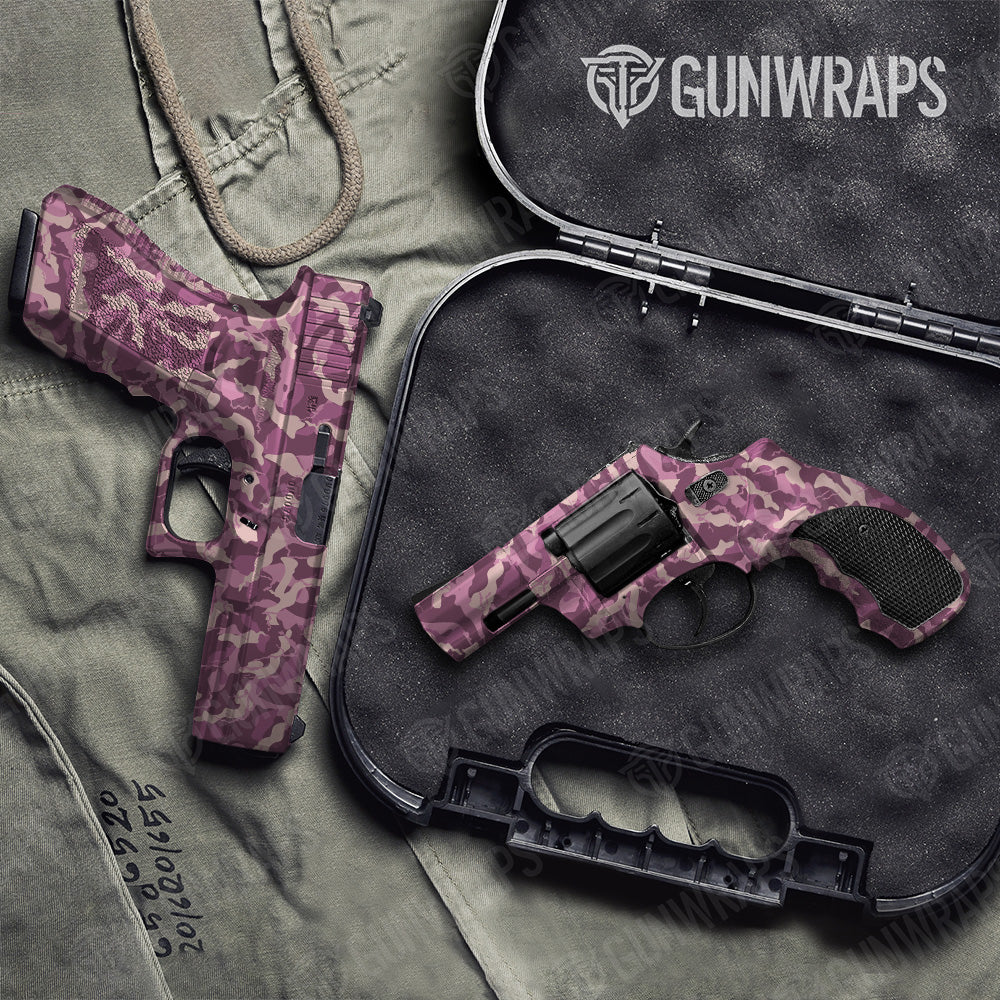 Handgun Ragged Floral Camo Gun Skin Vinyl Wrap