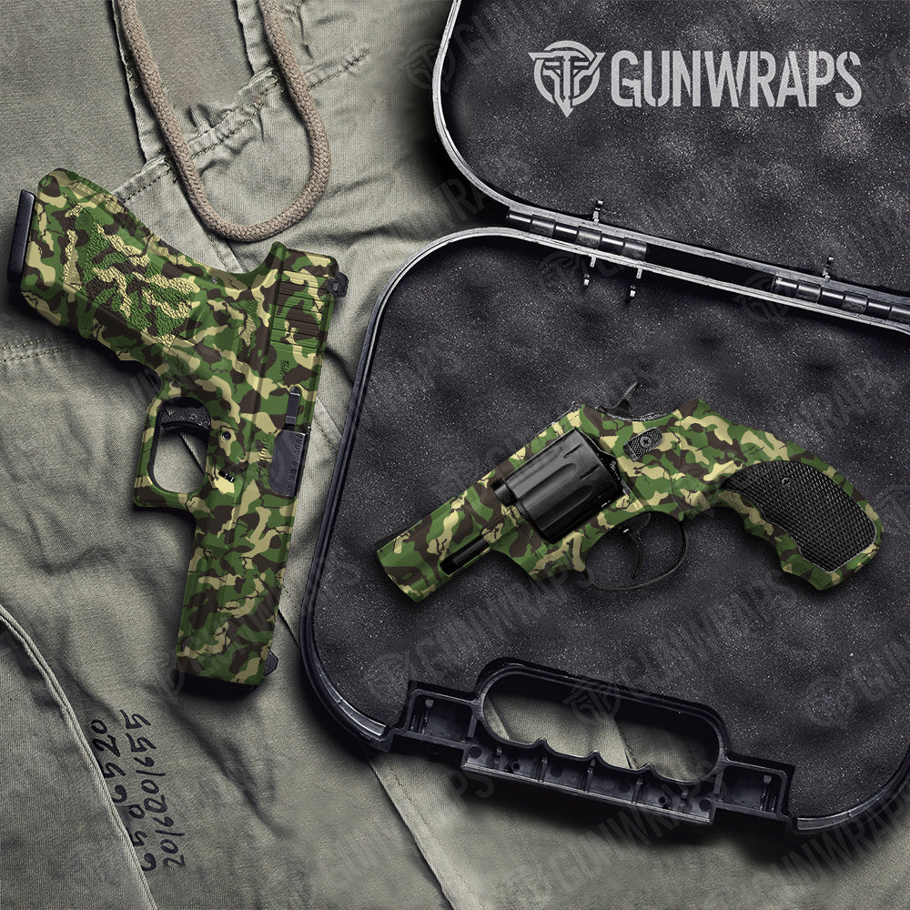 Handgun Ragged Jungle Camo Gun Skin Vinyl Wrap