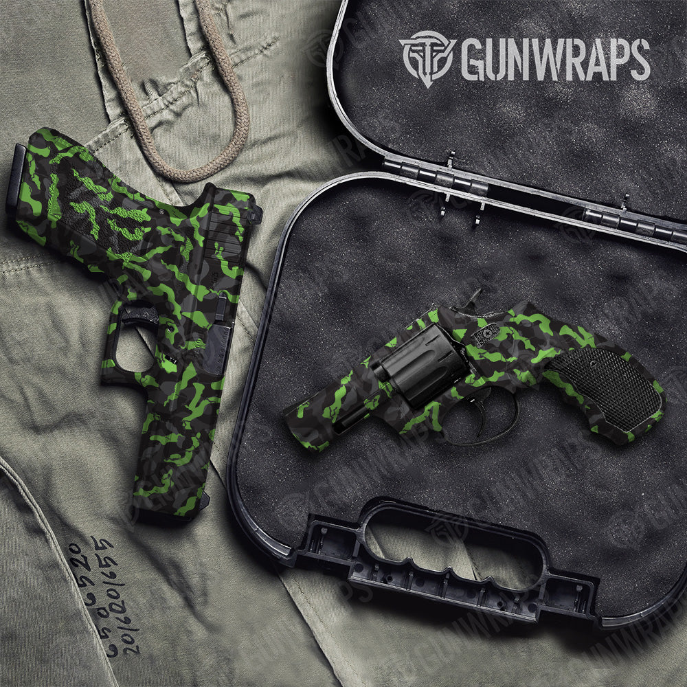 Handgun Ragged Metro Green Camo Gun Skin Vinyl Wrap