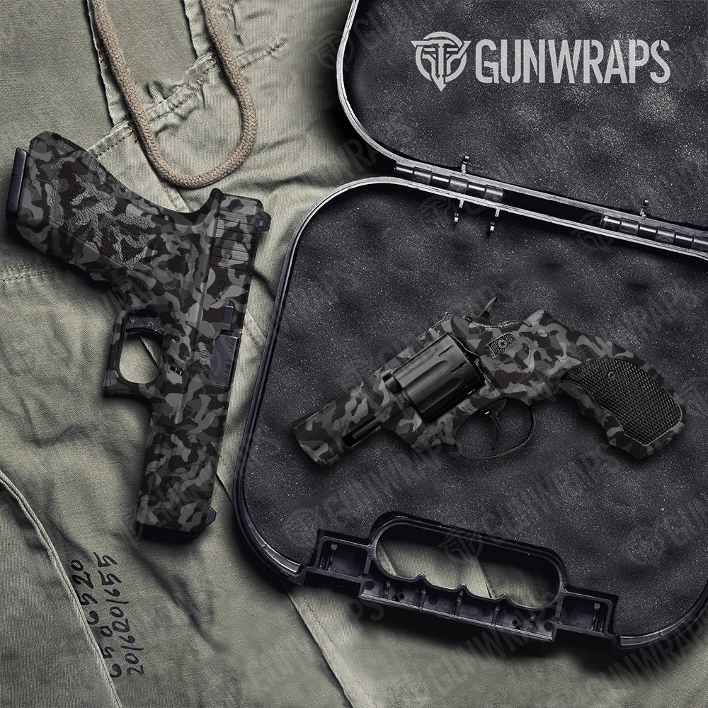 Handgun Ragged Midnight Camo Gun Skin Vinyl Wrap