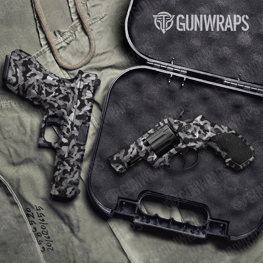 Handgun Ragged Urban Night Camo Gun Skin Vinyl Wrap