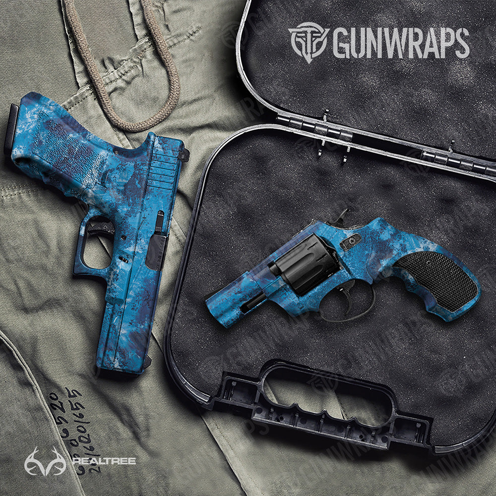 Handgun Realtree XTREME Dark Blue Camo Gun Skin Vinyl Wrap