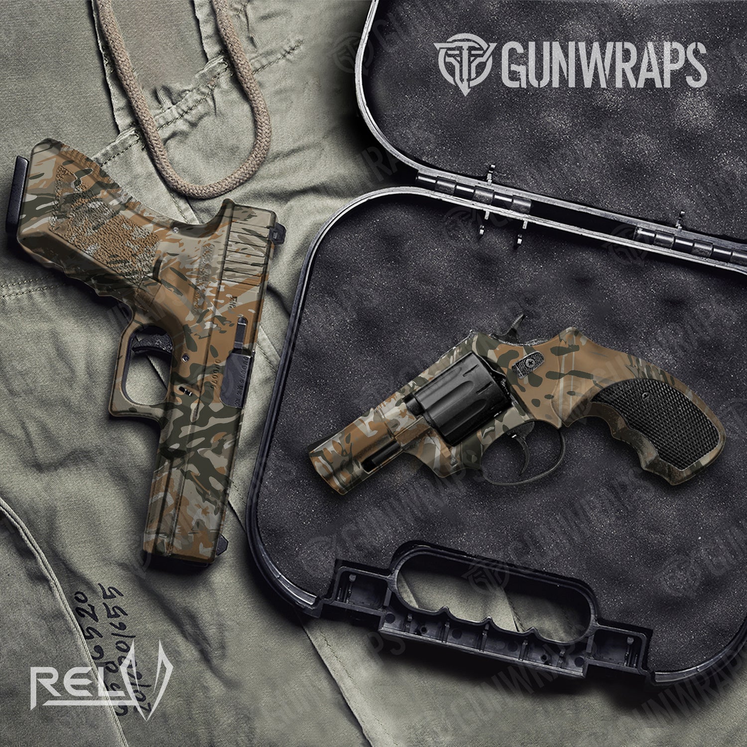 Handgun X3 RELV Copperhead Camo Gun Skin Vinyl Wrap