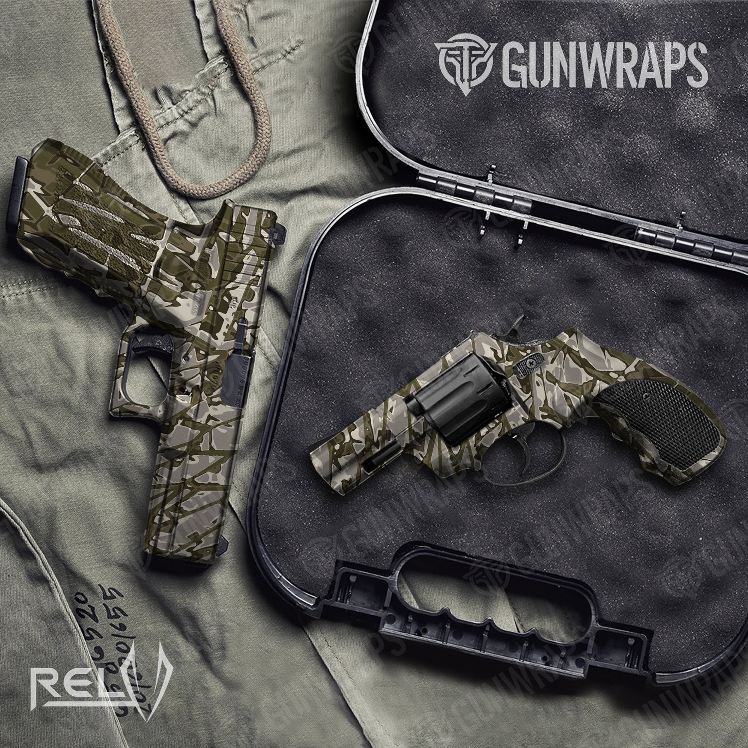 Handgun X3 RELV Dynohyde Camo Gun Skin Vinyl Wrap