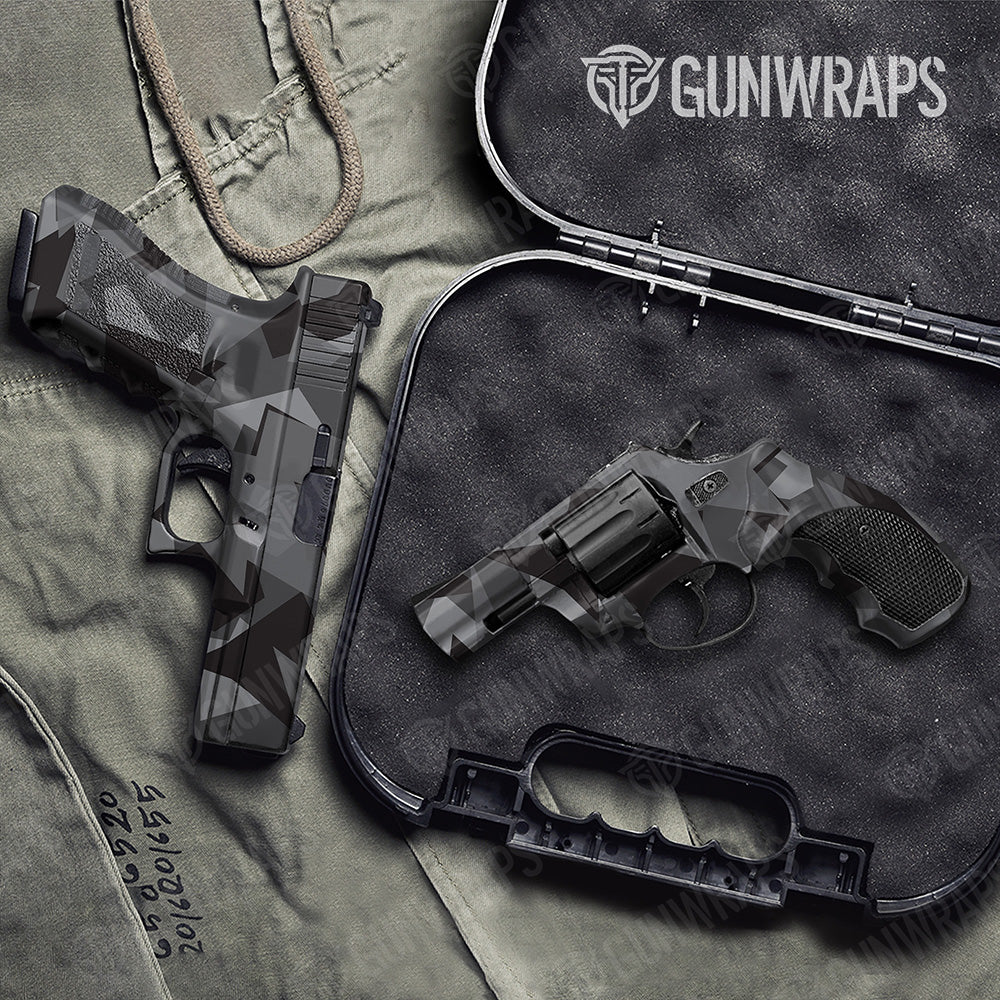 Handgun Shattered Midnight Camo Gun Skin Vinyl Wrap